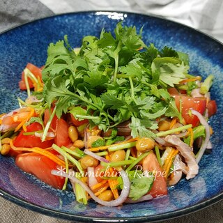 パクチー香る〜納豆＊トマトのアジアンSalad